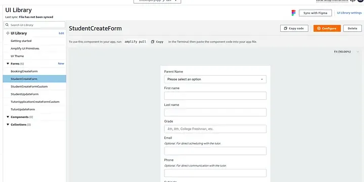 auto form creation with aws amplify